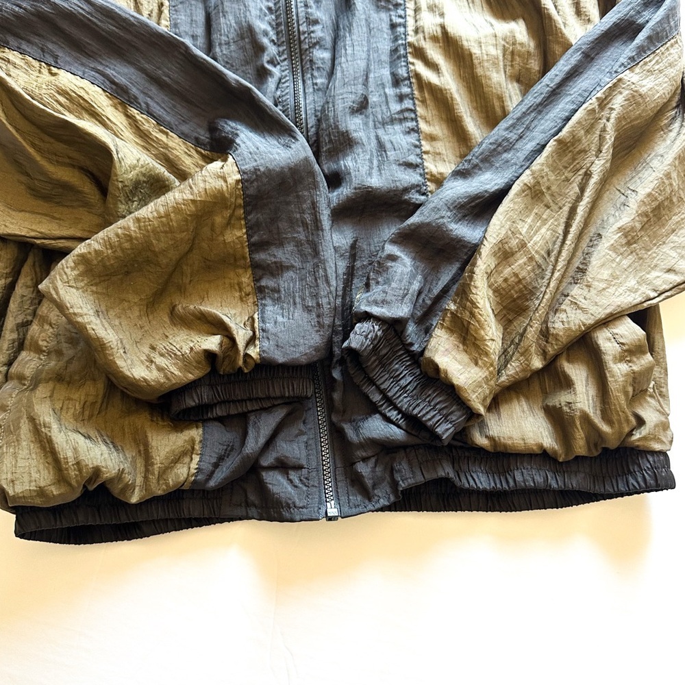 Vintage Givenchy Logo Bomber Windbreaker Jacket Olive & Navy L - Picture 11 of 16